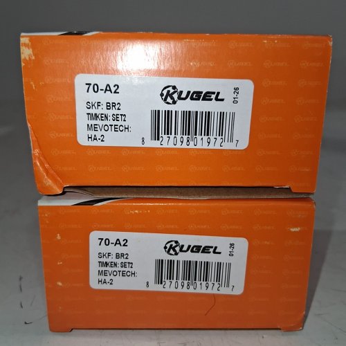 2PK KUGEL FRONT OUTER ROLLING-ELEMENT WHEEL BEARING RACE SET - FOR VAIOUS MAKES/MODELS - MOLYBDENUM/ALLOY STEEL/RUBBER (MODEL: 70-A2) image 5