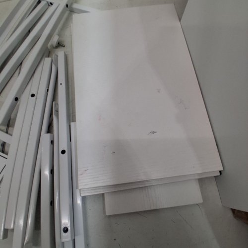KITMENT COMPUTER DESK WITH 3 FABRIC DRAWERS - 30" X 29" X 14" - WHITE image 6