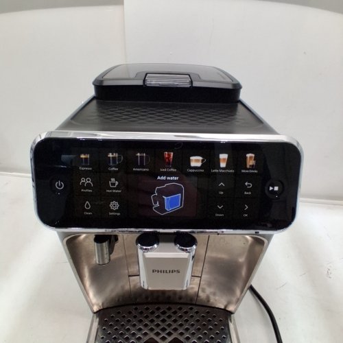PHILIPS 4400 SERIES LATTEGO FULLY AUTOMATIC ESPRESSO MACHINE WITH BUILT-IN GRINDER & MILK FROTHER - BLACK/CHROME (MODEL: EP4447/90) image 2