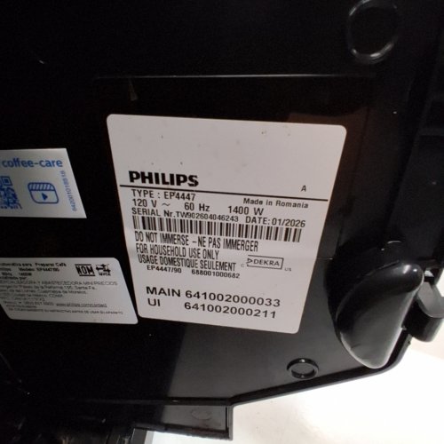 PHILIPS 4400 SERIES LATTEGO FULLY AUTOMATIC ESPRESSO MACHINE WITH BUILT-IN GRINDER & MILK FROTHER - BLACK/CHROME (MODEL: EP4447/90) image 9
