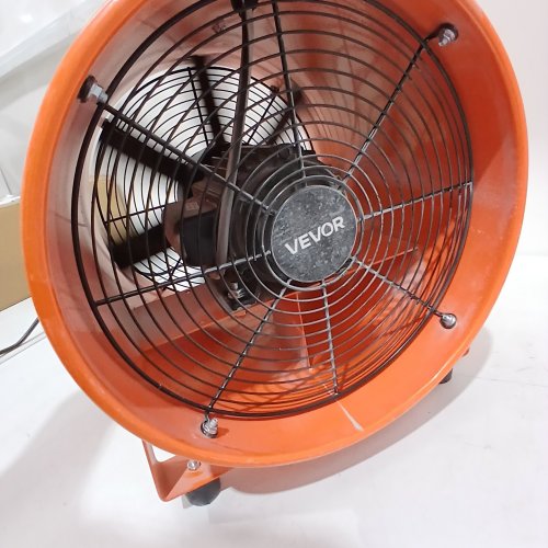 VEVOR METAL PORTABLE PROPELLER VENTILATION BLOWER, WITH 12" X 32.8FT TUBING (10M), 585W, 3198CFM - ORANGE (MODEL: BT-SHT12A-U(D)10) image 2