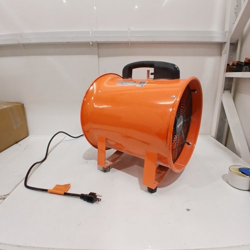 VEVOR METAL PORTABLE PROPELLER VENTILATION BLOWER, WITH 12" X 32.8FT TUBING (10M), 585W, 3198CFM - ORANGE (MODEL: BT-SHT12A-U(D)10) image 3