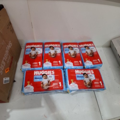 198PK HUGGIES LITTLE SNUGGLERS LUXURY SOFTNESS DISPOSABLE BABY DIAPERS - SIZE 1 image 3