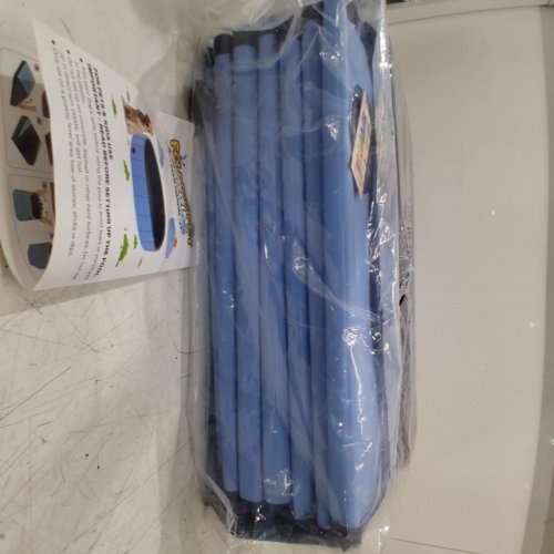 GLOWPOINT PORTABLE EXTRA LARGE COLLAPSIBLE/FOLDABLE DOG POOL FOR LARGE DOGS WITH HARD-SIDE, LEAKPROOF PVC & NON-SLIP BOTTOM - 120" - BLUE (MODEL: UPOOL03) image 3