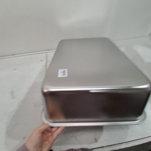 KICHWIT EXTRA LARGE STAINLESS STEEL OPEN CAT LITTER BOX - 23" X 15" - SILVER image 4