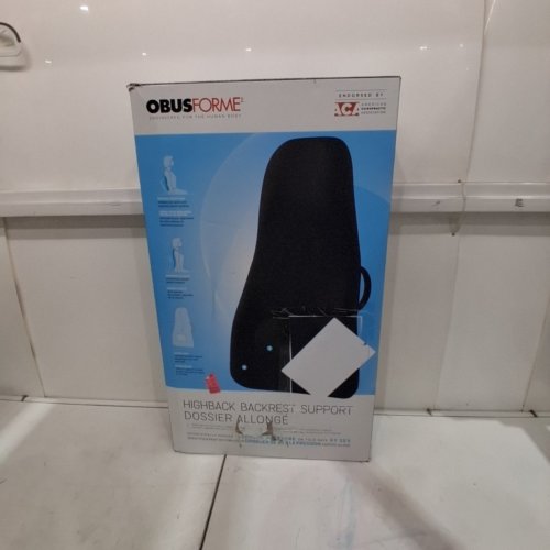 OBUSFORME HIGHBACK BACKREST SUPPORT WITH LUMBAR PILLOW - 30" X 16" X 3" - BLACK (MODEL: HB-BLK-CB) image 5