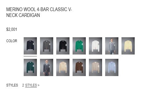 MEN'S THOM BROWNE CLASSIC V-NECK MERINO WOOL 4-BAR STRIPE CARDIGAN - 1 - NAVY (STYLE: MKC002A-Y1014-415) image 2