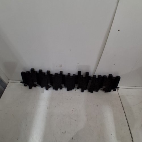 UMBRA WALL MOUNTED "STICKS" MULTI HOOK SPACE SAVING COAT RACK WITH 8 TUCK-AWAY HOOKS - 28 3/8" X 7 1/8"- BLACK image 2