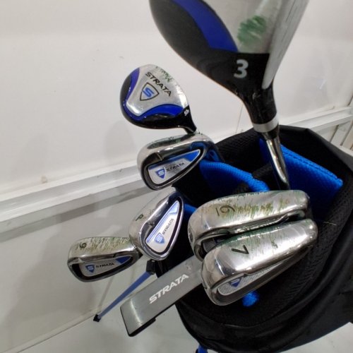 8PC STRATA REGULAR GOLF CLUBS WITH STAND BAG - RIGHT HAND - BLUE/BLACK (MODEL: B07H2HQJR5) image 6