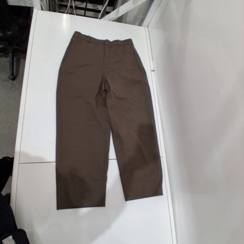 WOMEN'S COS LINEN BLEND RELAXED FIT PANTS - 10 - BROWN image 2
