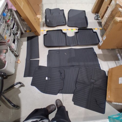 7PC BINGOLINER ALL WEATHER FLOOR AND CARGO MATS - 2023 - 2026 HONDA CRV HYBRID - BLACK (MODEL: BLCRV2326UP) image 2