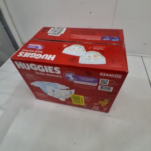 68PK HUGGIES LITTLE MOVERS BABY DIAPERS - SIZE 7 image 2