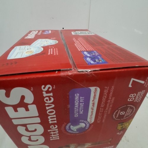 68PK HUGGIES LITTLE MOVERS BABY DIAPERS - SIZE 7 image 3
