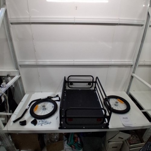 VEVOR HEAVY DUTY BICYCLE CARGO TRAILER - 160LBS MAX - FIT FOR 22" - 28" BIKES - BLACK - (MODEL: CT903L) image 2