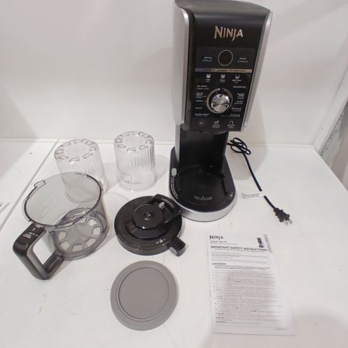 NINJA CREAMI DELUXE 11-IN-1 DIGITAL FROZEN TREAT MAKER - MAKES 24OZ PINTS - SILVER (MODEL: NC501C) image 4
