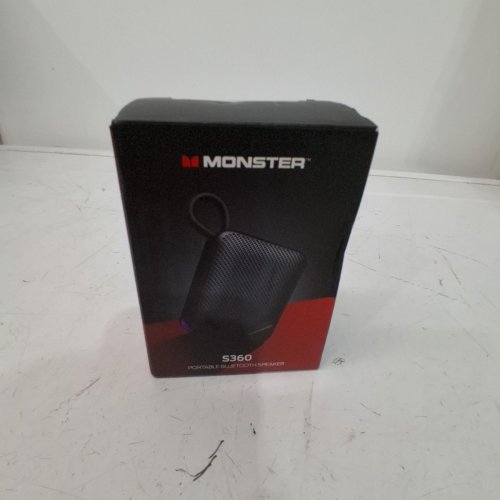 MONSTER S360 PORTABLE WATERPROOF BLUETOOTH SPEAKER WITH 20H PLAYTIME - 5 V 1A - BLACK (MODEL: M56215) image 5