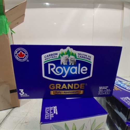 15PK ROYALE GRANDE 3 PLY FACIAL TISSUES - 11.2" X 11.3" - 50 PER BOX (750 TISSUES) image 3