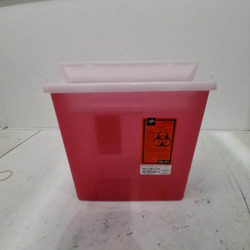 MEDLINE HORIZONTAL DROP SHARPS DISPOSAL CONTAINER - 5QT - RED (MODEL: MD5705153) image 2