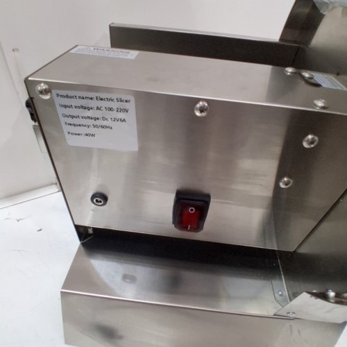 CAVLHILS COMMERICAL ELECTRIC SLICER WITH HANDS FREE OPERATION - 15" X 12" X 14" - 120V - STAINLESS STEEL image 5
