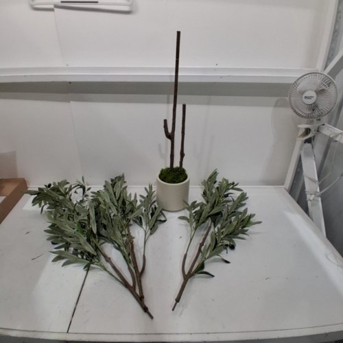 ARTIFICIAL OLIVE TREE WITH GREEN MOSS FOR HOME DECOR - 5FT - GREEN image 2