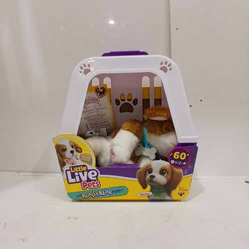 KIDS LITTLE LIVE PETS MY REALLY REAL PUPPY INTERACTIVE TOY - PATCHES THE BEAGLE - OVER 60 SOUNDS AND REACTIONS (BROWN EYES, BLUE COLLAR) image 3