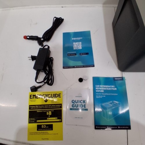 EUHOMY PORTABLE CAR REFRIGERATOR WITH APP CONTROL - 18L - 12V - FROM -4° TO 68°F - BLACK/GREY (MODEL: CFC-18 / CF004-18BL-CAEH) image 4