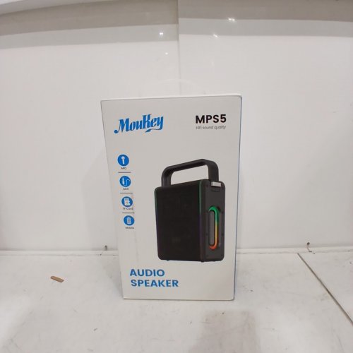 3PC MOUKEY PORTABLE KARAOKE SPEAKER WITH 2 MICROPHONES - BLACK (MODEL: MPS5) image 5
