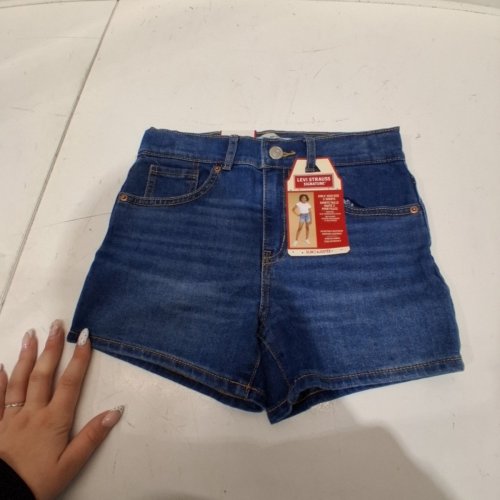 GIRLS LEVI STRAUSS SIGNATURE HIGH RISE DENIM SHORTS - SIZE 10, 3" INSEAM - BLUE image 2