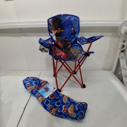 KIDS SPIDER-MAN FOLDING CAMP CHAIR WITH CUP HOLDER AND CARRY BAG - 100LB - MULTICOLOR (MODEL:24345-4) image 2