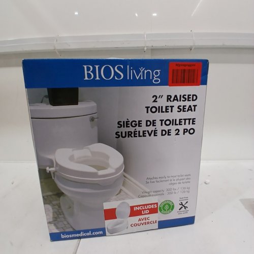 BIOS LIVING RAISED TOILET SEAT - 2" - WHITE - (MODEL: 59056) image 4
