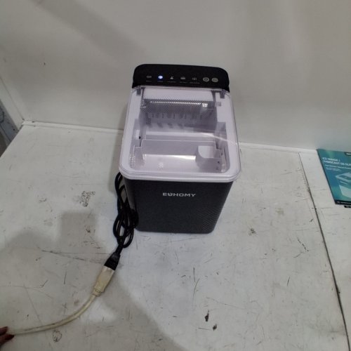 EUHOMY SELF-CLEANING BULLET COUNTERTOP PORTABLE ICE MAKER WITH ICE SCOOP - MAKES 27LB PER DAY - BLACK (MODEL: IM021-BBL-CAEH) image 2