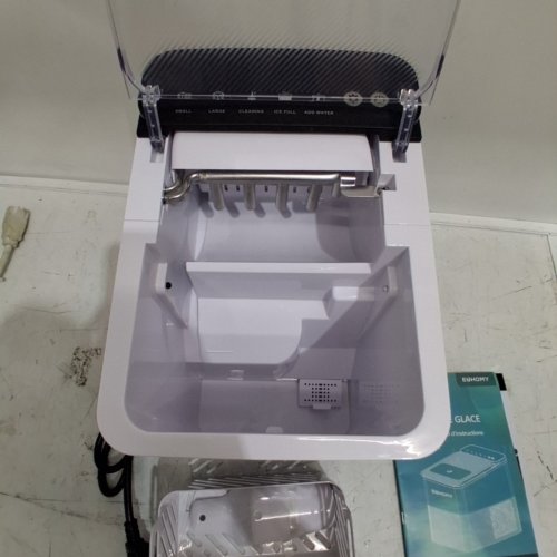 EUHOMY SELF-CLEANING BULLET COUNTERTOP PORTABLE ICE MAKER WITH ICE SCOOP - MAKES 27LB PER DAY - BLACK (MODEL: IM021-BBL-CAEH) image 5