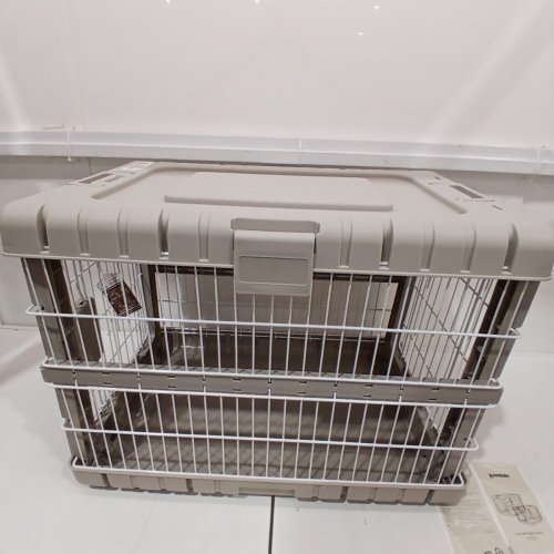 ZOMISIA HARD SIDED COLLAPSIBLE PET KENNEL - 36" X 24" X 26" - BEIGE (MODEL: CAD24012628) image 2