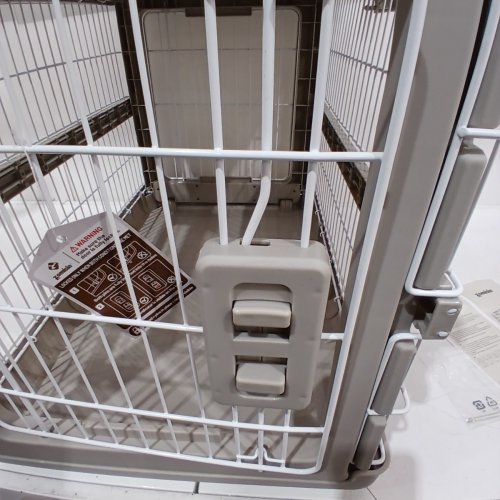 ZOMISIA HARD SIDED COLLAPSIBLE PET KENNEL - 36" X 24" X 26" - BEIGE (MODEL: CAD24012628) image 4
