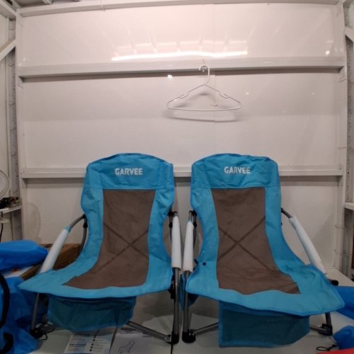 2PK GARVEE HIGH BACK FOLDING BEACH CHAIRS - BLUE (MODEL: PSS_33JK2MIN) image 2