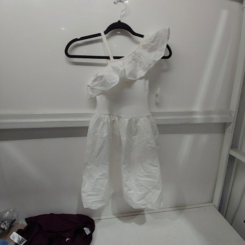 GIRLS' GAP ONE SHOULDER RUFFLE DRESS - 10 (LARGE) - WHITE (STYLE: 1175276-02-4) image 2