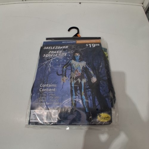 3PC BOYS PARTYHOLIC SKELEZOMBIE COSTUME - MEDIUM (8-10) - BLACK/BLUE (STYLE: 13164) image 2