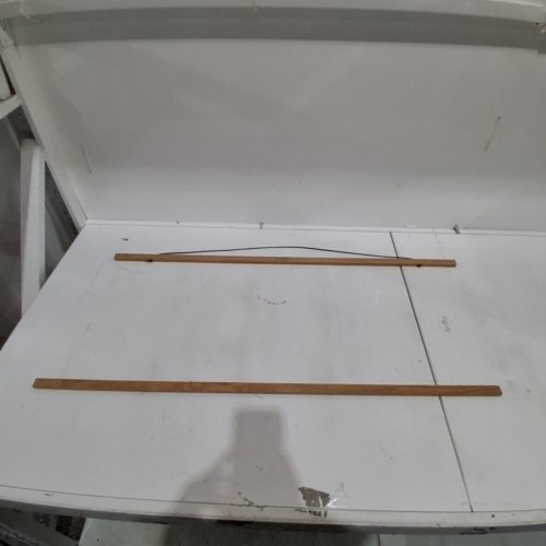 MAGNETIC POSTER FRAME HANGER - 36" - TEAK WOOD image 4