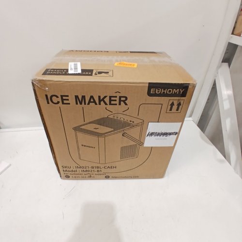 EUHOMY COUNTERTOP ICE MAKER WITH ICE SCOOP AND BASKET - MAKES 26.5LB / DAY - BLACK (MODEL: IM021-B1) image 5