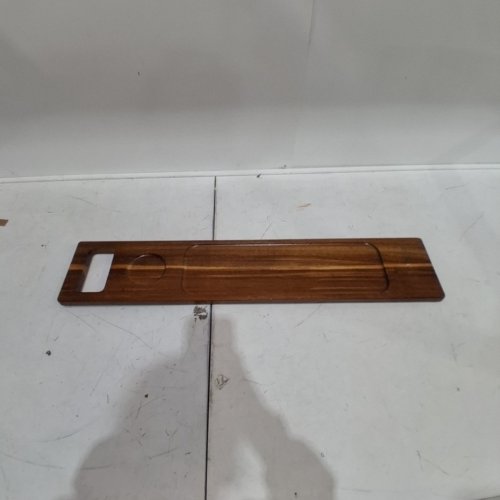 WOOD BATHTUB TRAY CADDY WITH ADJUSTABLE LEGS - 30" X 9" - DARK WALNUT image 2