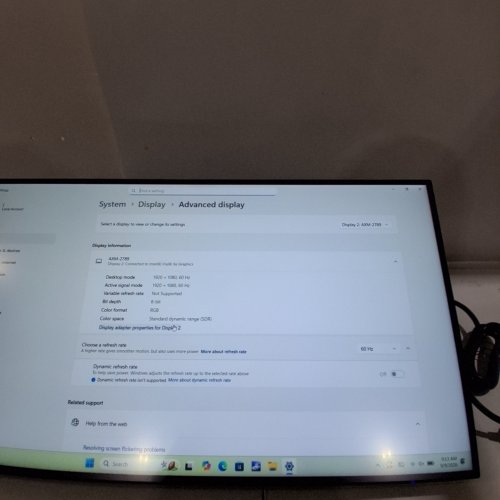 AXM 27" WQHD BORDERLESS IPS LCD GAMING MONITOR | 2560 X 1440 | 60HZ - BLACK - (MODEL:2789) image 2