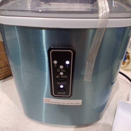 EUHOMY COUNTERTOP ICE MAKER MACHINE WITH HANDLE, BASKET AND SCOOP - MAKES 26LB PER DAY - SILVER (MODEL: IM-01X/IM008-B) image 2