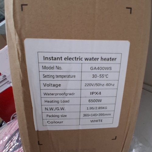 REANEX INSTANT ELECTRIC TANKLESS SELF-MODULATING UNDER SINK WATER HEATER FOR SHOWER - 220/240V - WHITE (MODEL: GA400WS) image 2