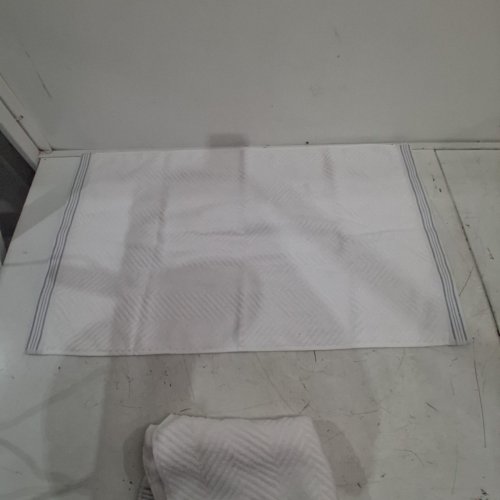 2PK CARO HOME 100% COTTON HAND TOWELS - 18" X 30" - WHITE HERRINGBONE (MODEL: 1945886) image 3