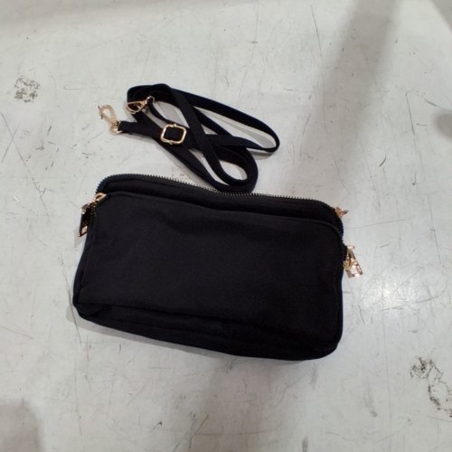 CROSSBODY BAG WITH MULTI POCKETS -7.8" X 5.1" - BLACK image 2