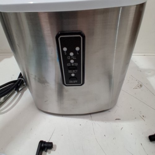 EUHOMY COUNTERTOP ICE MAKER MACHINE WITH HANDLE / BASKET & SCOOP - SILVER (MODEL: IM-01X/IM008-BSI-CAEH) image 5
