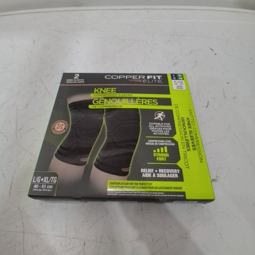 COPPER FIT COMPRESSION KNEE SLEEVE - LARGE/EXTRA LARGE - BLACK (MODEL:2034172) image 3