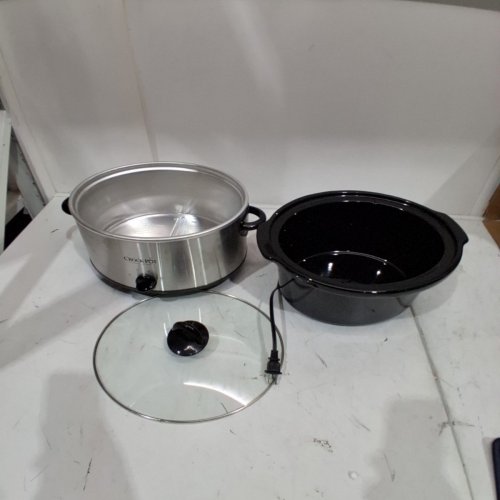 CROCK POT 7-QUART OVAL SLOW COOKER - SILVER/STAINLESS STEEL - (SCV700SS) image 3