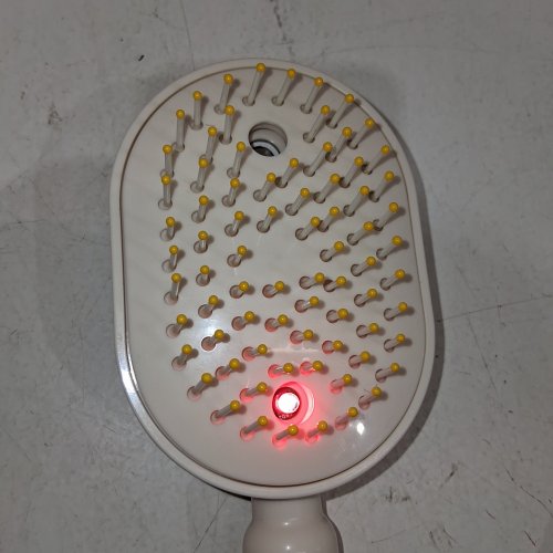 ELECTRIC SPRAY AIR CUSHION MASSAGE COMB - IVORY image 2