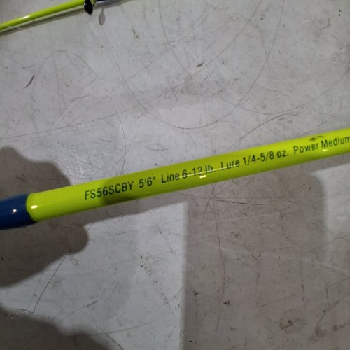 BPS FISHING STIKS SPINCAST ROD AND REEL KIDS FISHING ROD - 5FT 6" - LINE 6-12 LBS - LURE 1/4-5/8 OZ - MEDIUM POWER - CHARTREUSE/ BLUE /GREEN (MODEL: FS56SCBY) image 4